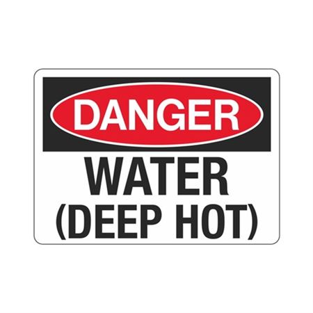 Danger Water (Deep Hot) Sign